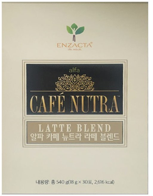 알파카페뉴트라 라떼 블렌드 1박스 유산균 커피, 1개, 30개입, 18g