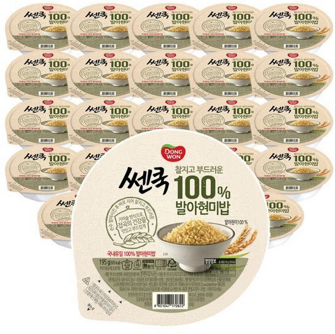 동원 쎈쿡 발아현미밥, 24개, 195g