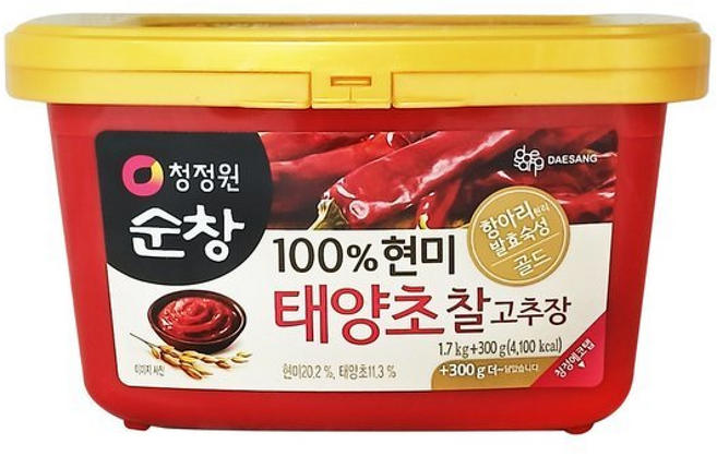 청정원 순창 100% 현미 태양초 찰고추장 (+), 2개, 1.7kg