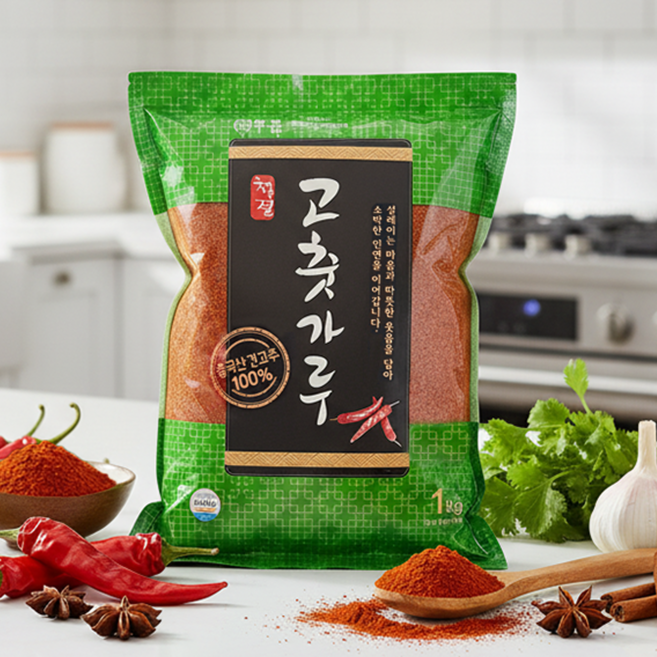 순한맛 고춧가루 안매운 중국산 고운 고추가루, 1kg, 3개