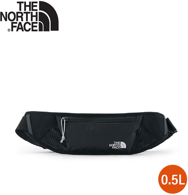 The North Face 快乾彈性運動貼身腰包, 黑