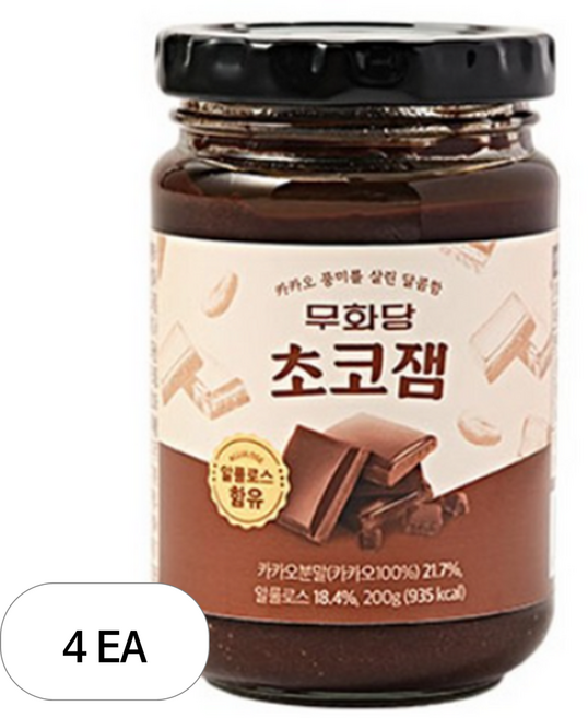무화당 초코잼, 200g, 4개