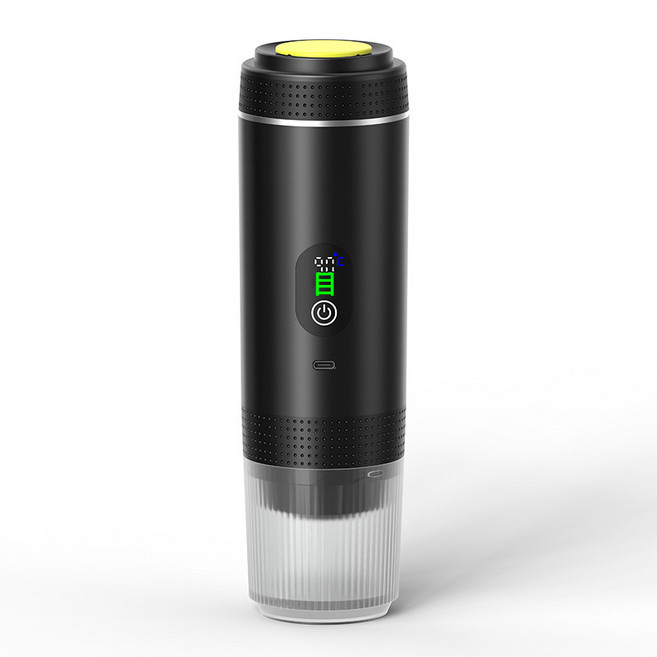 便攜式泵壓式膠囊數顯咖啡機意式濃縮電動小型無線加熱咖啡機, 1個, 黑:彩盒尺寸：90*90*277mm