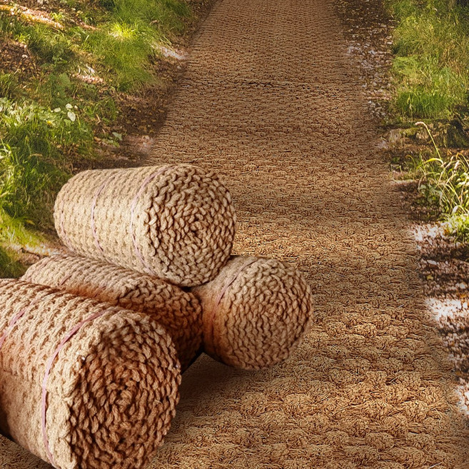 알뜨리 야자매트 길이 1m 3m 폭 0.6m 0.8m 1m 두께 35t 바닥 제초매트 야자수 코코넛 잡초방지 발판 매트 토목 벌초 등산로 벌초 깔개 야외 논슬립 매트, 1개