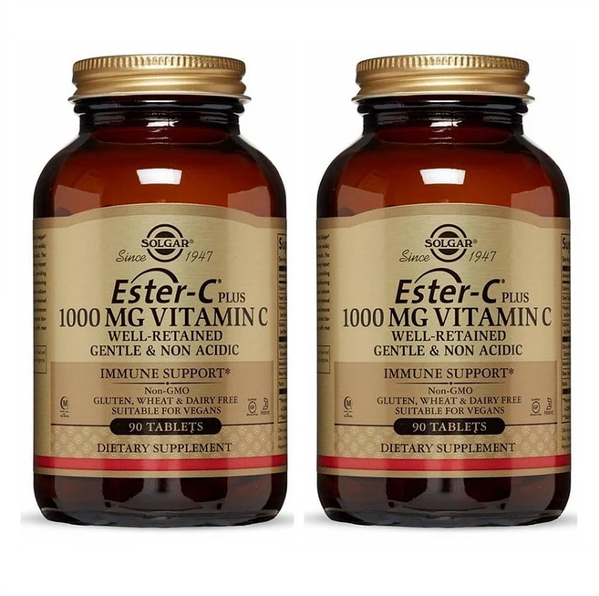 솔가 Ester-C 플러스 비타민 C 1000mg 90정 x2, 2개 - 쿠팡