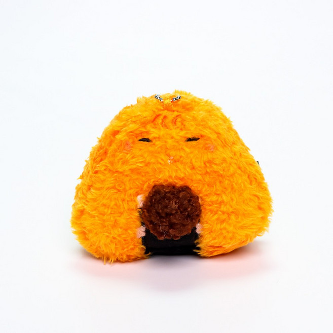 김밥 삼각김밥 인형 키링 봉제인형, 1개, 주황색(전주비빔햄), 8cm