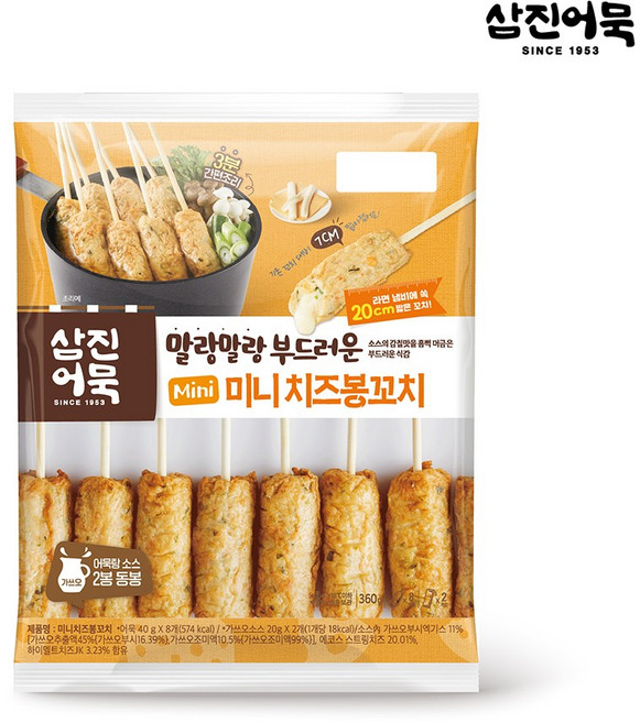 [삼진어묵] 미니 치즈봉꼬치 360g, 1개