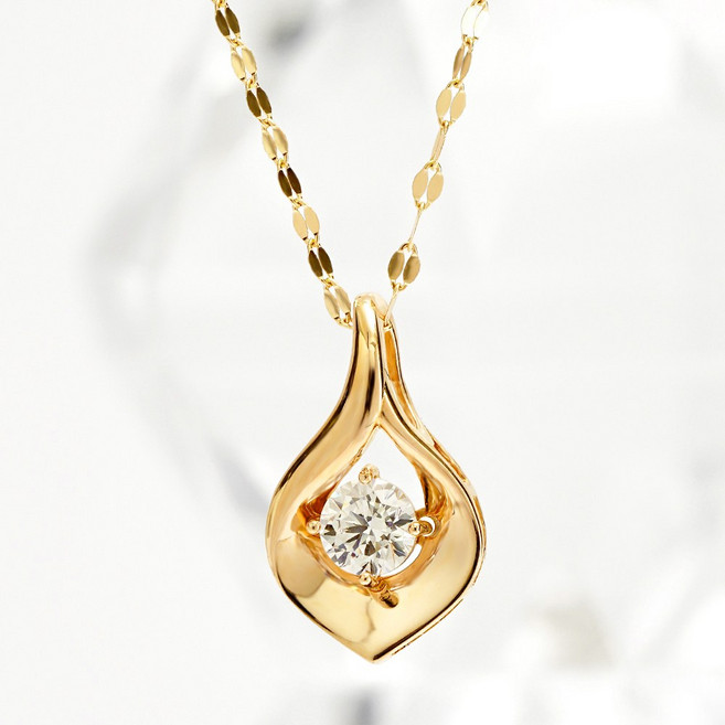 주리에떼 14K 18K 목걸이 핑크골드 노블 여자 데일리 심플 패션 여자친구 금목걸이