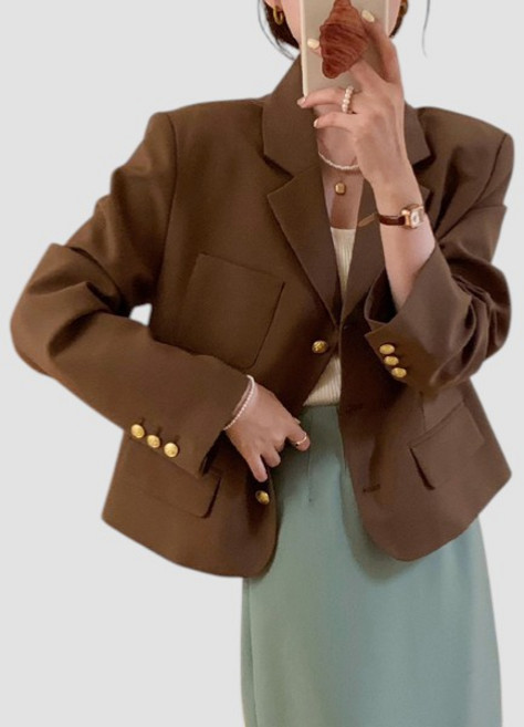 제이엠스타일 [4컬러~] 봄 가을 여성 카라 마이 자켓 여자 캐주얼 재킷 아우터 출근룩 오피스룩 하객룩