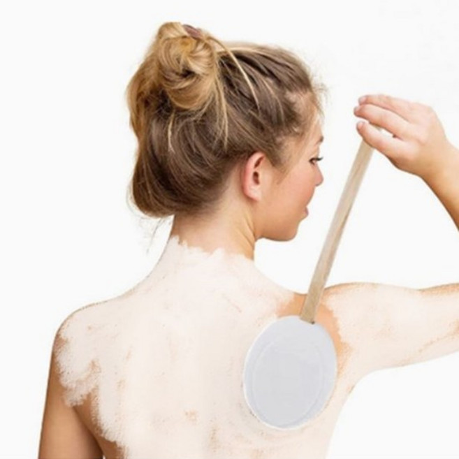 등로션바르기 등 바디로션 브러쉬 [등에 로션 크림 바르는 도구], 원목바디+브러쉬헤드1개, 1개