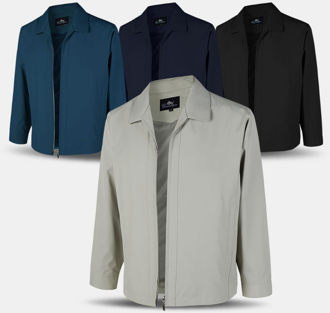 남성 봄 가을 무지 카라 집업 신사 점퍼 GJP03 중년