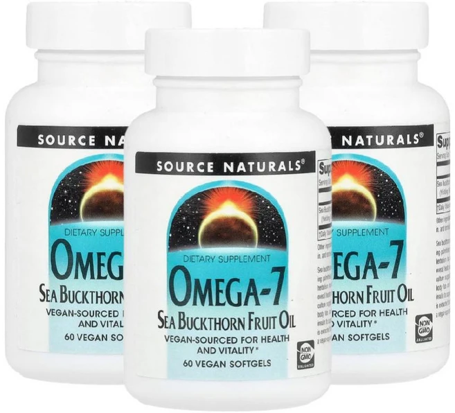 1+1+1 소스내츄럴스 오메가7 씨벅톤 비건 소프트젤60정 식물성오메가, 60정 - 쿠팡