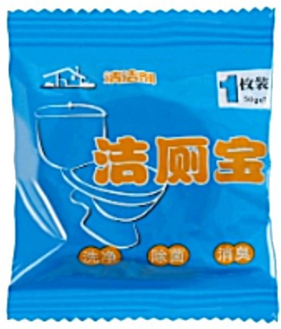 潔廁寶 馬桶清潔錠 廁所除臭藍泡泡, 1個