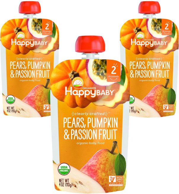 해피베이비 클리어리 크래프티드 어린이 스무디 113g, 3개