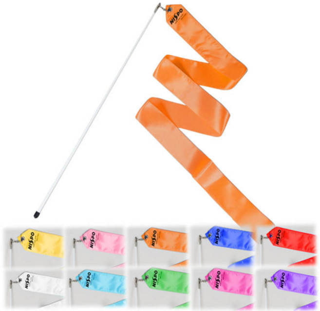 니스포 리듬체조 리본 단색 4m 5m 6m, 옐로우, 1개