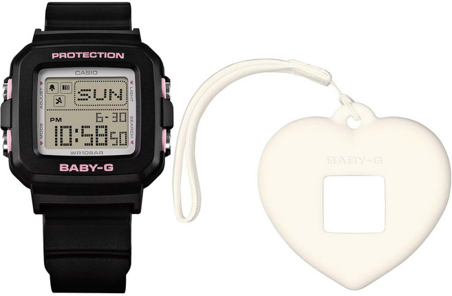 CASIO 卡西歐 BABY-G 女用Plus聚氨酯手錶 BGD-10KH-1JR 附愛心錶帶