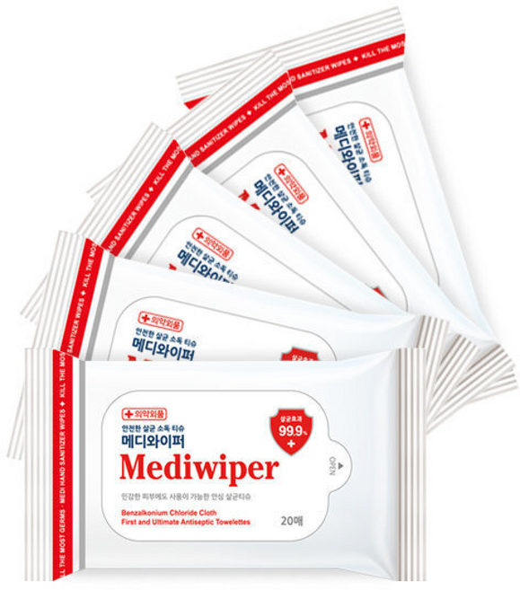 국산 의약외품 메디와이퍼 손소독티슈()
