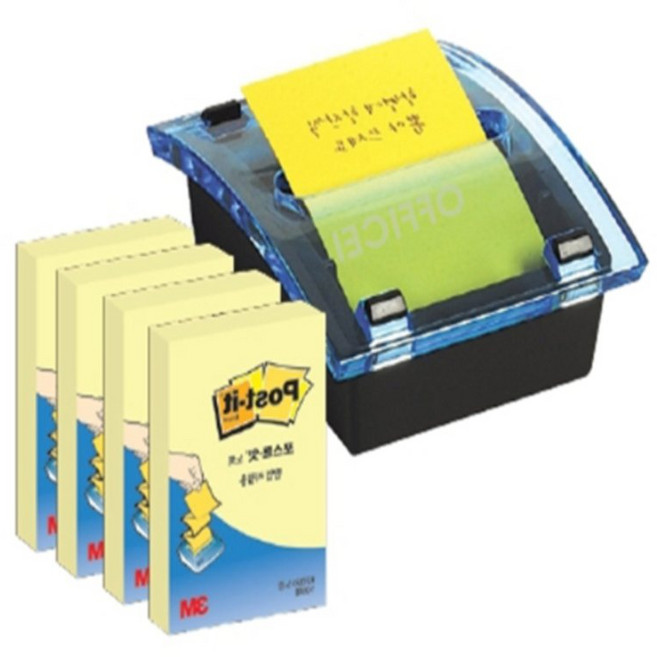 MNS 포스트잇 투명 소형 메모지보관케이스 접착메모지홀더 뽑아쓰는메모지 점착메모지 메모지거치대