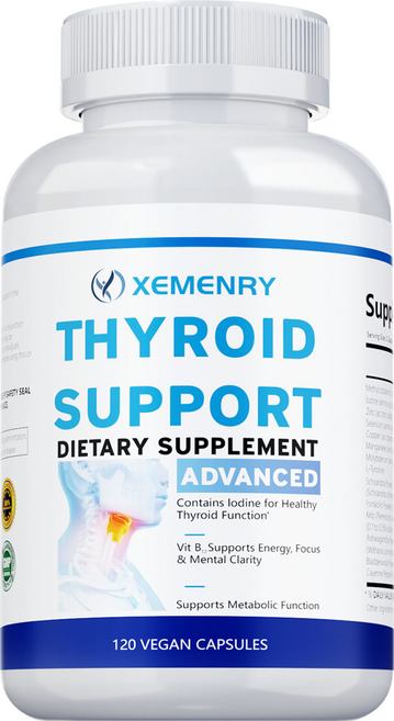 갑상선 지원 - 요오드 L-티로신 함유 에너지 대사 및 체중 감량, 1개, 120정