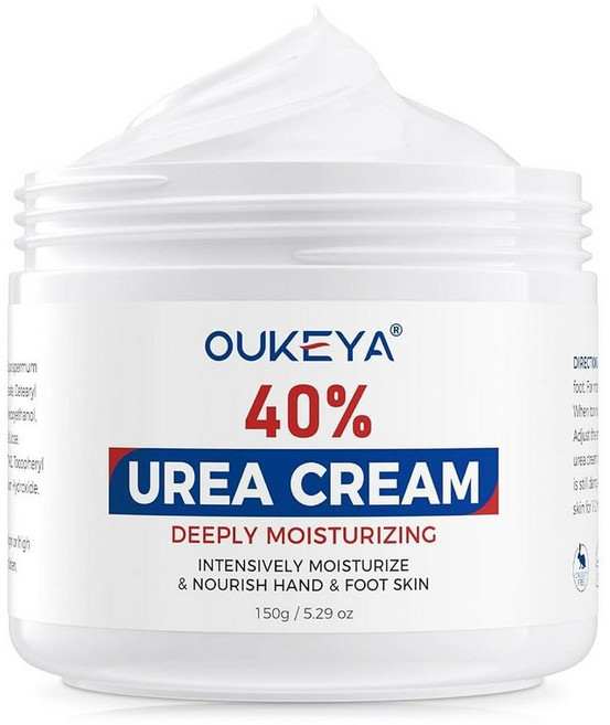 OUKEYA Urea Cream 40 Percent for Feet Maximum Strength Moisturizer Intensive Hydrating Foot Dry Cr, 5.29 Ounce(40% Urea Cream), 150g
