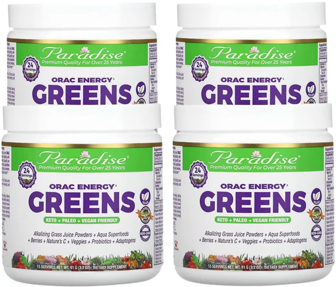 파라다이스허브 ORAC-Energy® 그린 91g(3.2oz), 91g, 4팩 - 쿠팡