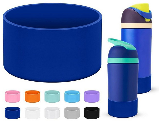 Mokoart Silicone Boot Compatible with Owala Kids Water Bottle 16/14 oz Anti-Slip Rubber Bottom Pr, 블루