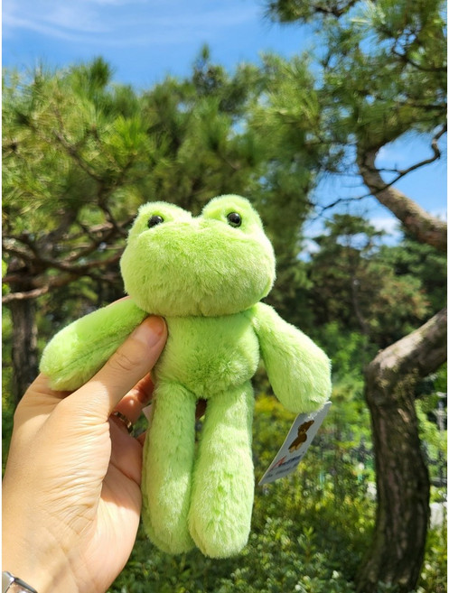 귀여운 인형 키링 모음 가방 걸이 고리 동물 음식, 08롱다리개구리, 1개