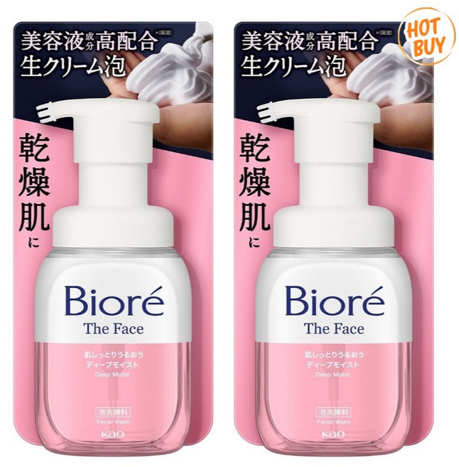 Biore 極細緻奶油泡洗顏慕絲 保濕型 200毫升, 1個