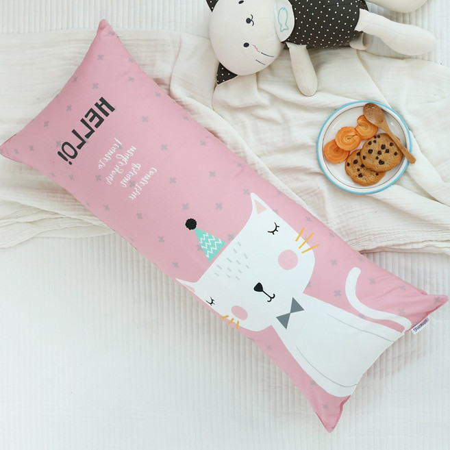 아망떼 헬로애니멀 바디필로우 범퍼쿠션+솜포함 (2디자인), 헬로캣