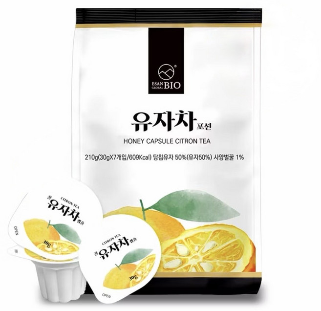 ESAN BIO 蜂蜜柚子茶膠囊, 30g, 1個, 7份