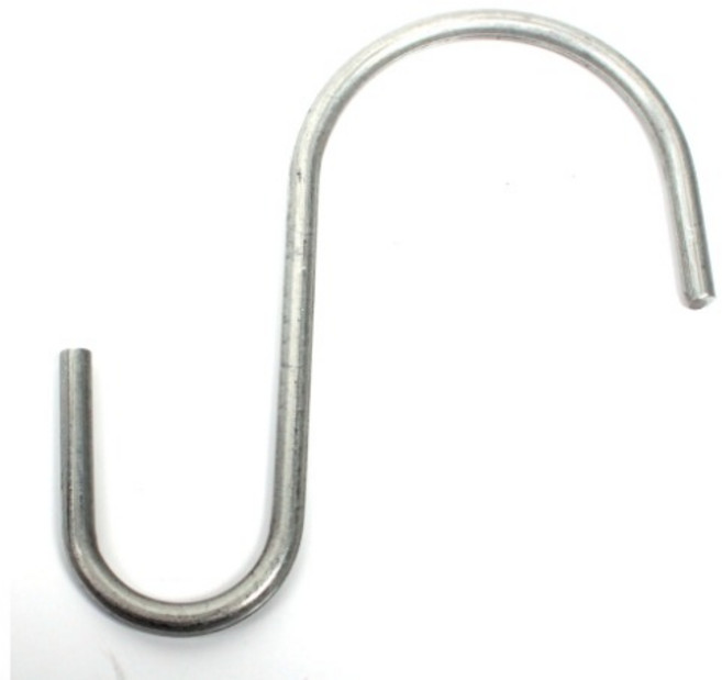 에스고리 S고리 초대형 왕대 강철고리 후크고리, 은색, 1개