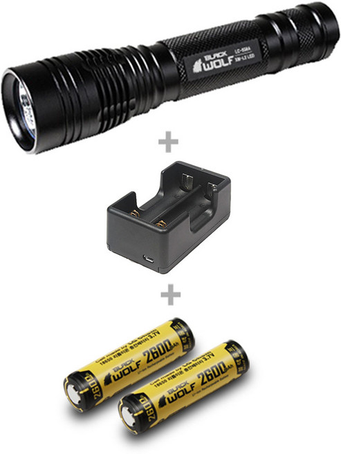 블랙울프 미니노줌 B세트 3500mAh 랜턴 자전거 라이트, 1개