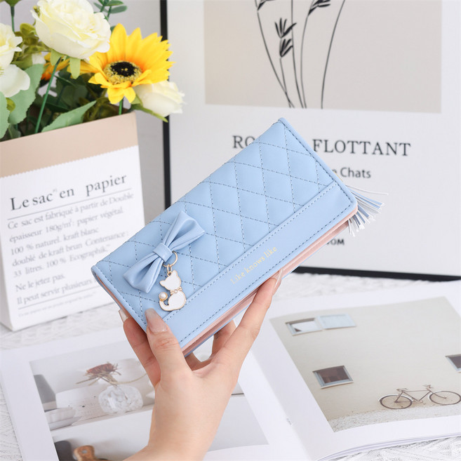 MIROSE 러블리 데일리 퀼팅 여성장지갑 패션 누빔 동전 여학생 장지갑