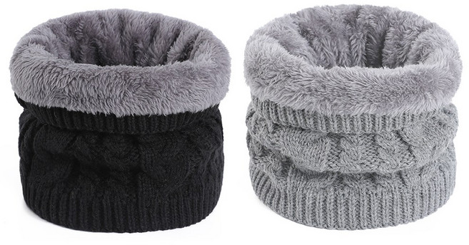 리리월드 남성 여성 니트 넥워머 기모 탁텔 꽈배기 목토시 2P