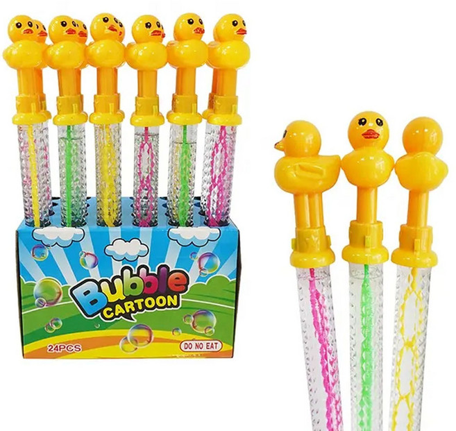 토이랄라 (24개한박스) 리틀 오리 버블봉 한손 비눗방울 비누방울 놀이 무배, 리틀오리_24개, 1세트