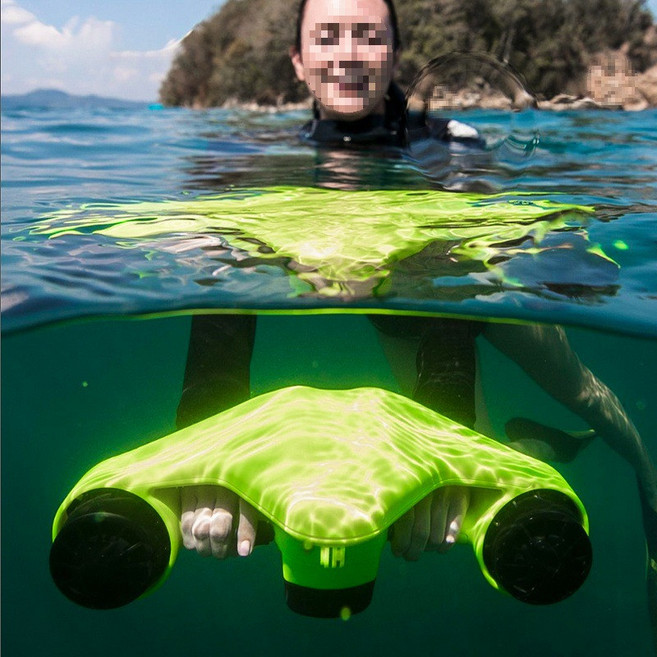 수중스쿠터 듀얼모터 전동 추진기 휴대용 스킨스쿠버 다이빙 장비 잠수용 프로펠러 부스터, 126WH 예비 배터리