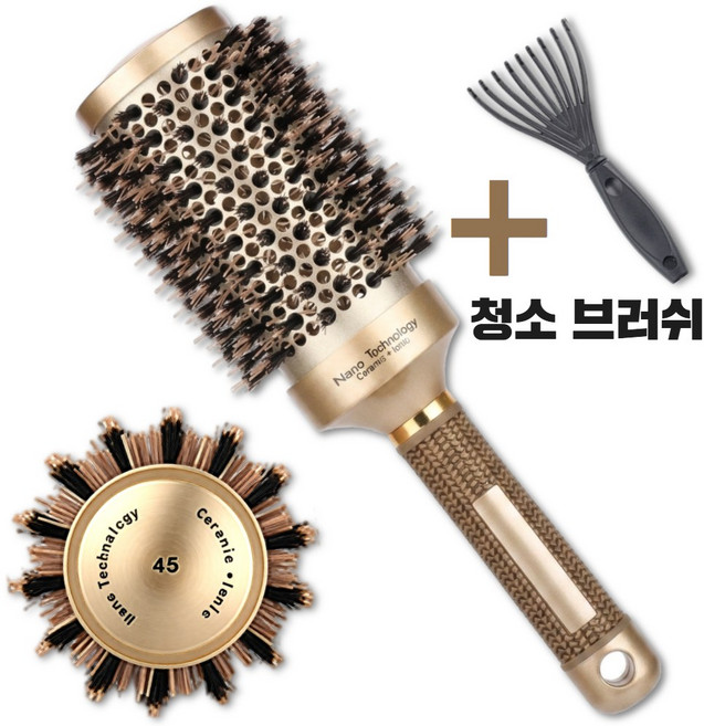 아니드니 초대형 헤어 스타일링 롤빗 45호, 1개, 골드