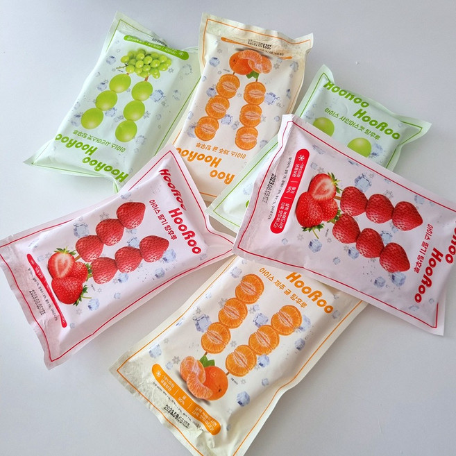 아이스 탕후루 2개입 * 9봉 총 18개 3가지(딸기 귤 블랙사파이어) 맛 중 택1, 블랙사파이어