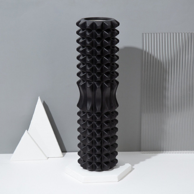 BODY MORE FUN 泡沫滾筒按摩器 200KG高強承重, 45*14cm - 空心月牙款黑色, 1個