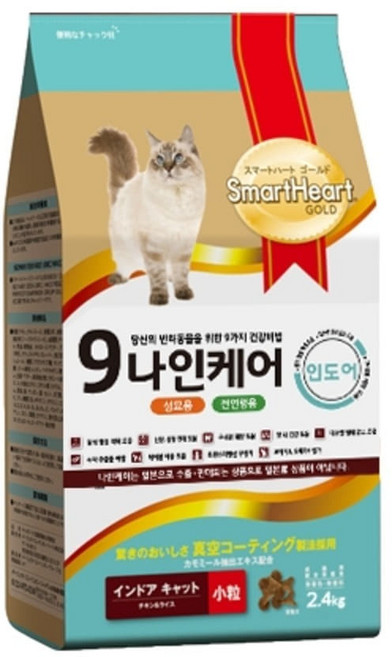 나인케어 인도어 캣 고양이 사료 + 고양이 습식1개, 2.4kg, 1개, 닭
