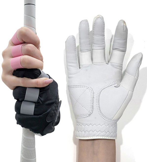 골프 굳은살 물집 미끄럼 방지 손가락 핑거 밴드 실리콘 골무 4개입, 투명, 1세트