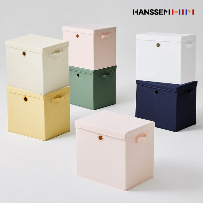 한샘 샘 폴리 수납바스켓 (대) 뚜껑포함 샘책장호환 수납박스 정리, 07.샘폴리바스켓(대)딥그린+(뚜껑)딥그린