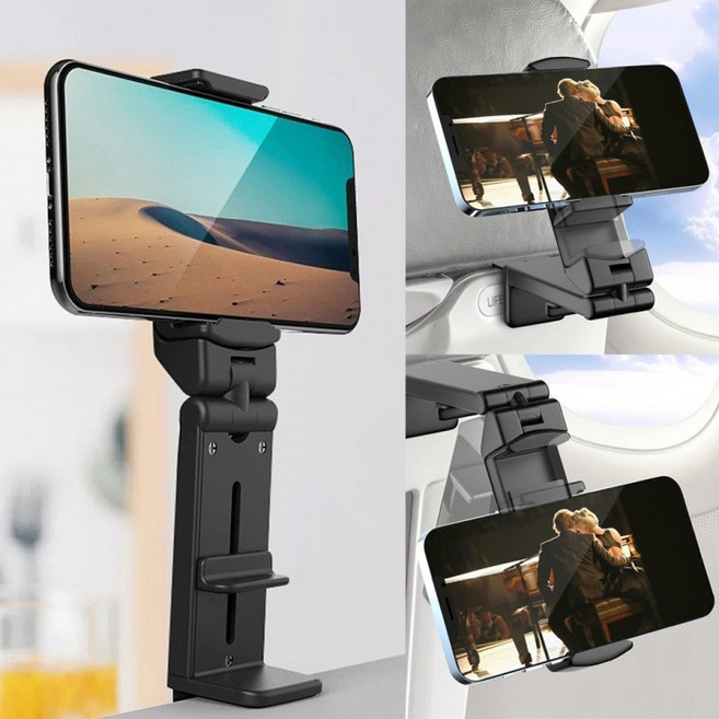 베로츠 튼튼한 스마트폰 클립형 거치대, 1개, 블랙