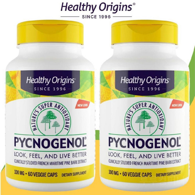 헬시오리진 피크노제놀 Pycnogenol 100mg 60베지캡슐 3개, 60