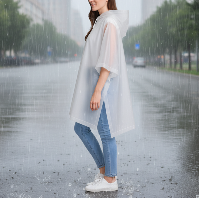 재사용 가능한 초경량 휴대용 성인 망토 우비 2개입 세트