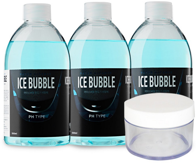 아이스버블 브라운 면도기세정액 리필 파나소닉 필립스 호환, (묶음), 필립스 호환(PH타입) 500ml *3개 +세척용기, 1개