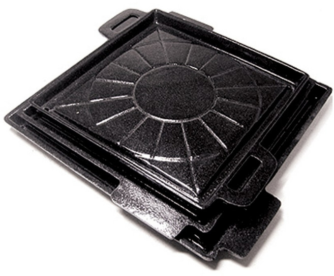 추억의 맥반석 사각 로스팬 3size 소 중 대 급냉삼겸살 냉동 냉장 삼겹살 회관 식당 불판 구이팬 식당, 소[24X24], 24cm