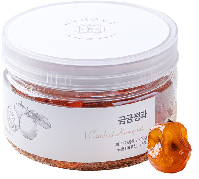 바오담 금귤 정과 국산 낑깡 와인안주 한과 선물세트, 1개, 200g