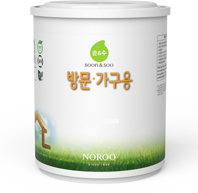 노루페인트 순앤수 항균 방문가구용 수성페인트 1L 반광, 방문가구용1L 소프트화이트 (화이트크림 nr8001), 1개