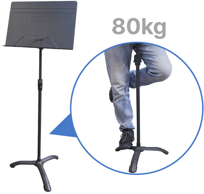 로렌스 매직 악보보면대 LMS-11 + 투명 악보밴드 버튼식 높이조절 [한국총판], 1개